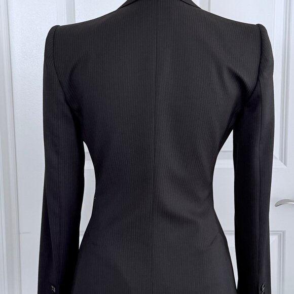 DOLCE & GABBANA BLACK PINSTRIPED BLAZER - IT 40 - Picture 7 of 11